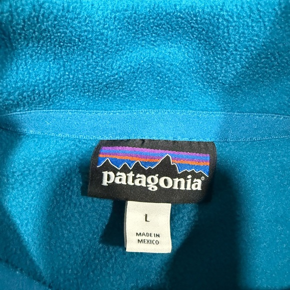 Patagonia Pullover Men's Large Blue Lightweight Fleece Polyester 1/4 Zip* - Picture 3 of 5